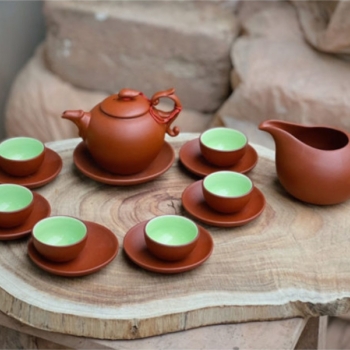 Ấm chén hồng trà tử sa kèm rót trà