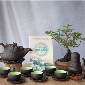 Ấm tử sa lá sen tách sen