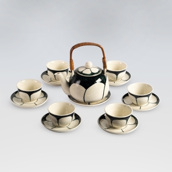 Bộ ấm chén băng mai quai mây 600ml