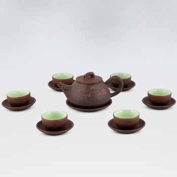 Bộ ấm chén báo xuân thấp S1