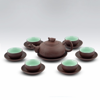 Bộ ấm chén đào S1 nâu