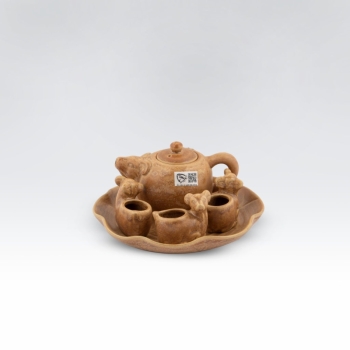 Bộ ấm chén dê nâu vàng