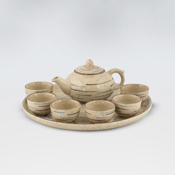 Bộ ấm chén độc ẩm khay tròn 26