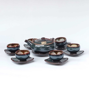 Bộ ấm chén Giang Tây ghi hoa