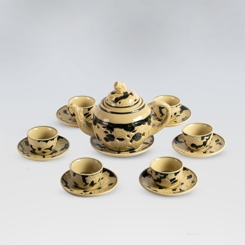 Bộ ấm chén hai lòng vàng 500ml