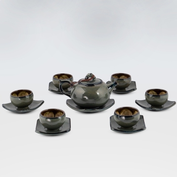Bộ ấm chén quả hồng xám TTS