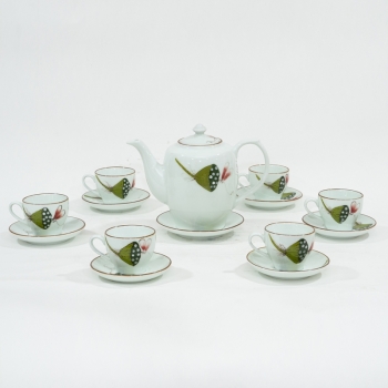 Bộ ấm chén sen tống men ngọc