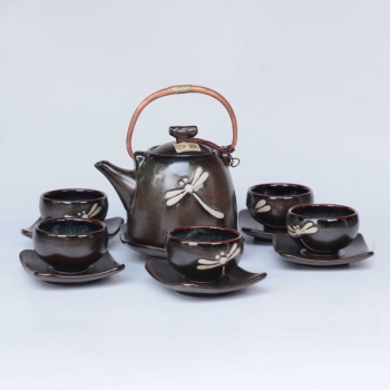 Bộ ấm chén siêu chuồn kim sa