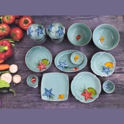Bộ đồ ăn đại dương xanh mẫu 07