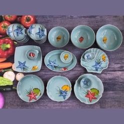 Bộ đồ ăn đại dương xanh mẫu 09