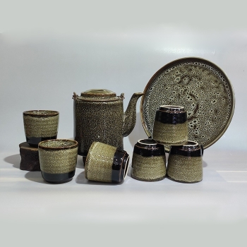 Bộ tích nâu sen khay tam giác