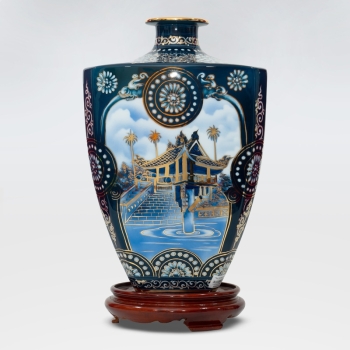 Chóe 3 cạnh di tích H43cm vẽ vàng 24k