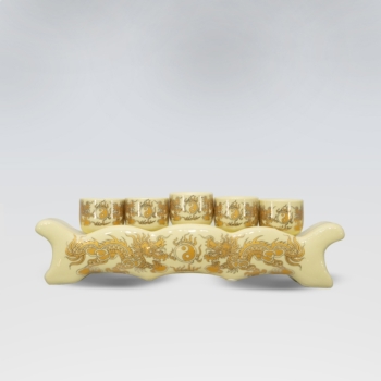 Kỷ 5 chén vàng kim decal