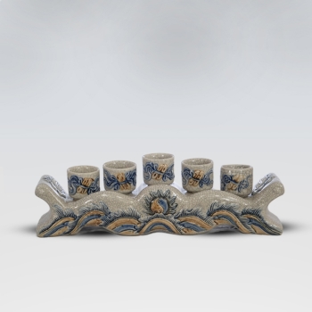 Kỷ ngai men rạn 5 chén Bát Tràng