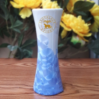 Lọ hoa men kết tinh in logo dáng ống ly S2